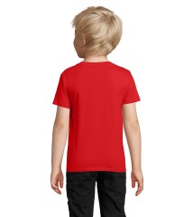 Camiseta de niño de punto liso con cuello redondo personalizable